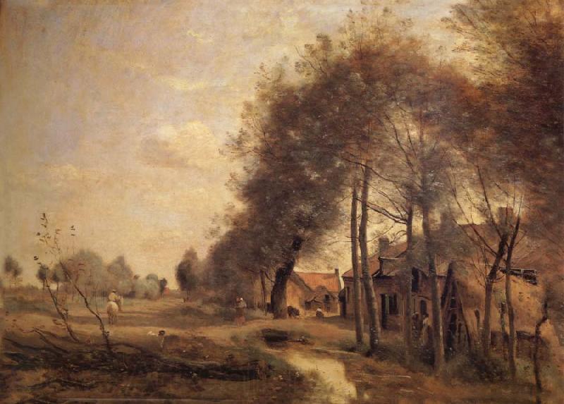 Corot Camille The road of Without-him-Noble France oil painting art